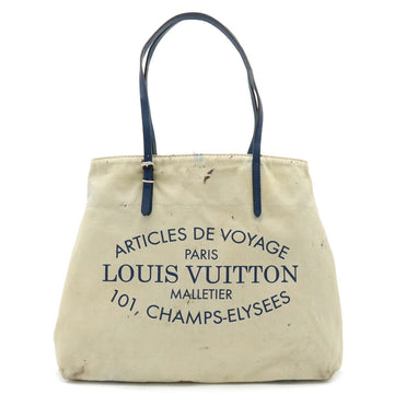 LOUIS VUITTON Summer Collection 2014 Hippopotamus MM Tote Bag Shoulder Canvas Leather Saphir Blue M94501