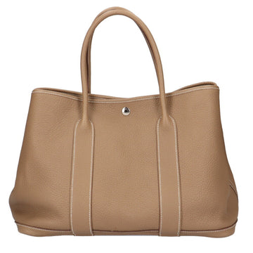 HERMES Garden PM Handbag Negonda Beige Ladies