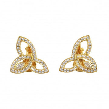 HARRY WINSTON Lily Cluster Earrings/Earrings K18YG Yellow Gold