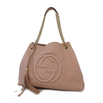 Gucci Soho 308982 Women's Leather Shoulder Bag,Tote Bag Pink