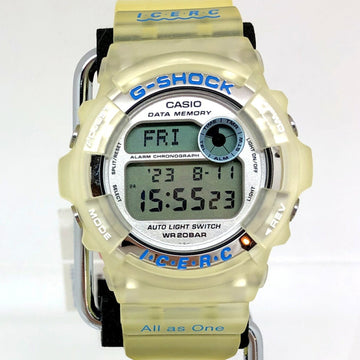 CASIO G-SHOCK G-Shock Watch DW-9200K-2AT 1998 7th Irukuji Dolphin Whale Conference Official ICERC Screw Back Digital Quartz White Skeleton Clear Gray Blue Men's