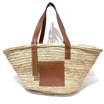 LOEWE Anagram Basket Bag Raffia Tote Handbag Ladies