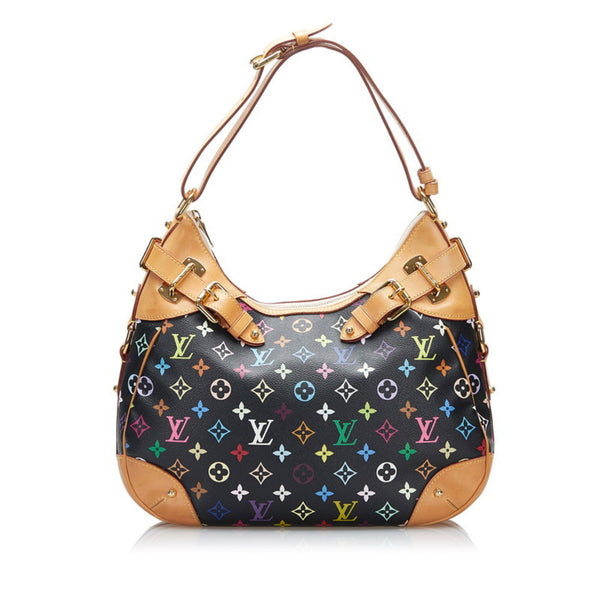 LOUIS VUITTON Monogram Multicolor Greta Shoulder Bag Black M40196