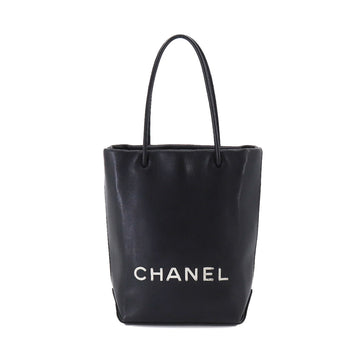 CHANEL Essential Tote Bag Leather Black A46880 Silver Hardware