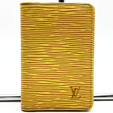 LOUIS VUITTON Porte Cartessample Epi Card Case Business Holder Yellow PVC Women's Men's M60329