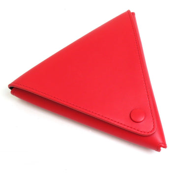 BOTTEGA VENETA Pouch Triangle Leather Red Unisex