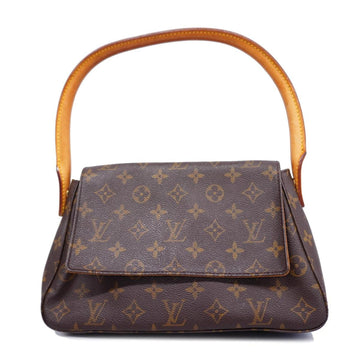 LOUIS VUITTON Shoulder Bag Monogram Mini Looping M51147 Brown Ladies