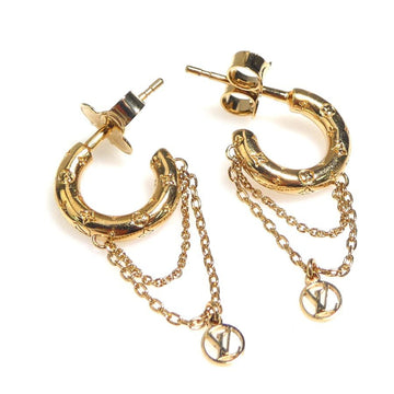 LOUIS VUITTON Earrings Bookle Doreille Mini Hoop Nanogram Metal Gold Women's M00572