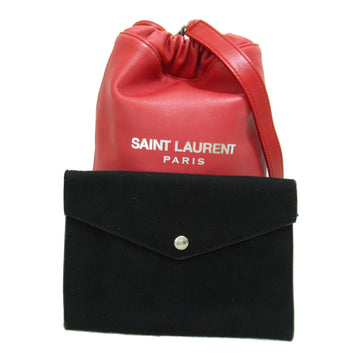 SAINT LAURENT teddy shoulder bag Red Lambskin [sheep leather] 583328