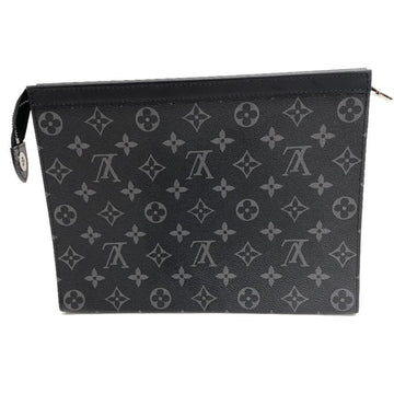 LOUIS VUITTON M61692 Pochette Voyage MM Monogram Eclipse Clutch Bag Black Men's Z0005396