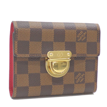 LOUIS VUITTON Tri-fold Wallet Damier Portefeuille Koala Women's N60005 Ebene