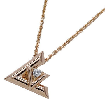 LOUIS VUITTON Necklace Women's 750PG Diamond Pandantif LV Volt One PM Pink Gold Q93813 Polished