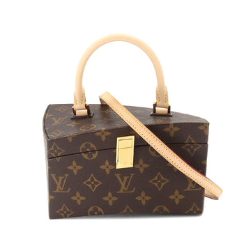 LOUIS VUITTON Monogram Twisted Box 2way Hand Shoulder Bag Cosmetic Case Brown M40275 box