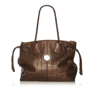 Celine tote bag metallic brown leather ladies CELINE