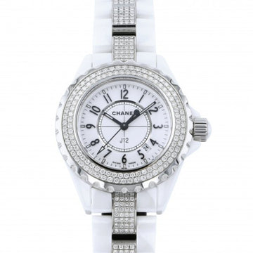 CHANEL J12 bezel breath diamond H1420 white dial watch ladies