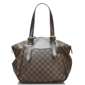 LOUIS VUITTON Damier Verona MM Handbag Tote Bag N41118 Brown PVC Leather Ladies