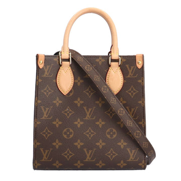 LOUIS VUITTON Petit Sac Pla BB Monogram Shoulder Bag Canvas M45847 Brown Women's