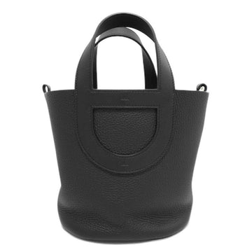 HERMES In the Loop 18 Handbag Tote Bag Black SV Hardware Taurillon B Engraved Ladies Men's