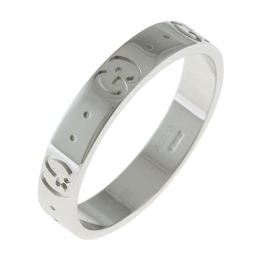 GUCCI Icon Ring No. 18 18k K18 White Gold Unisex