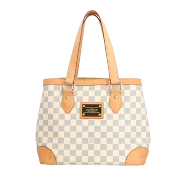 LOUIS VUITTON Hampstead PM Damier Azur Tote Bag Canvas N51207 White Women's