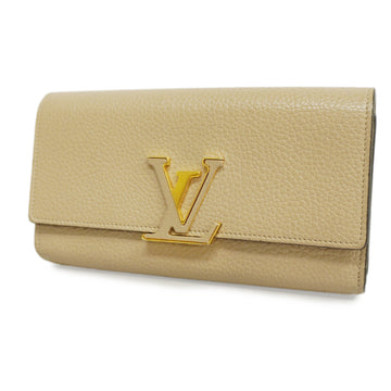 LOUIS VUITTONAuth  Taurillon Portefeuille Capucines M61249 Women's Long Wallet