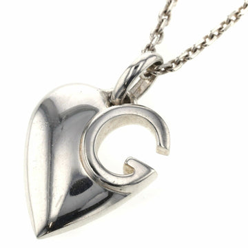 Gucci Interlocking Heart Necklace SV925 Silver Ladies GUCCI
