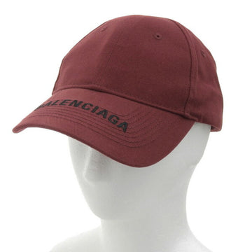 BALENCIAGA cotton cap #L 58cm 541400 Bordeaux