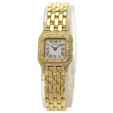 Cartier WF3141B9 Mini Panth??re Bezel Double Diamond Watch K18 Yellow Gold/K18YG/Diamond Women's CARTIER