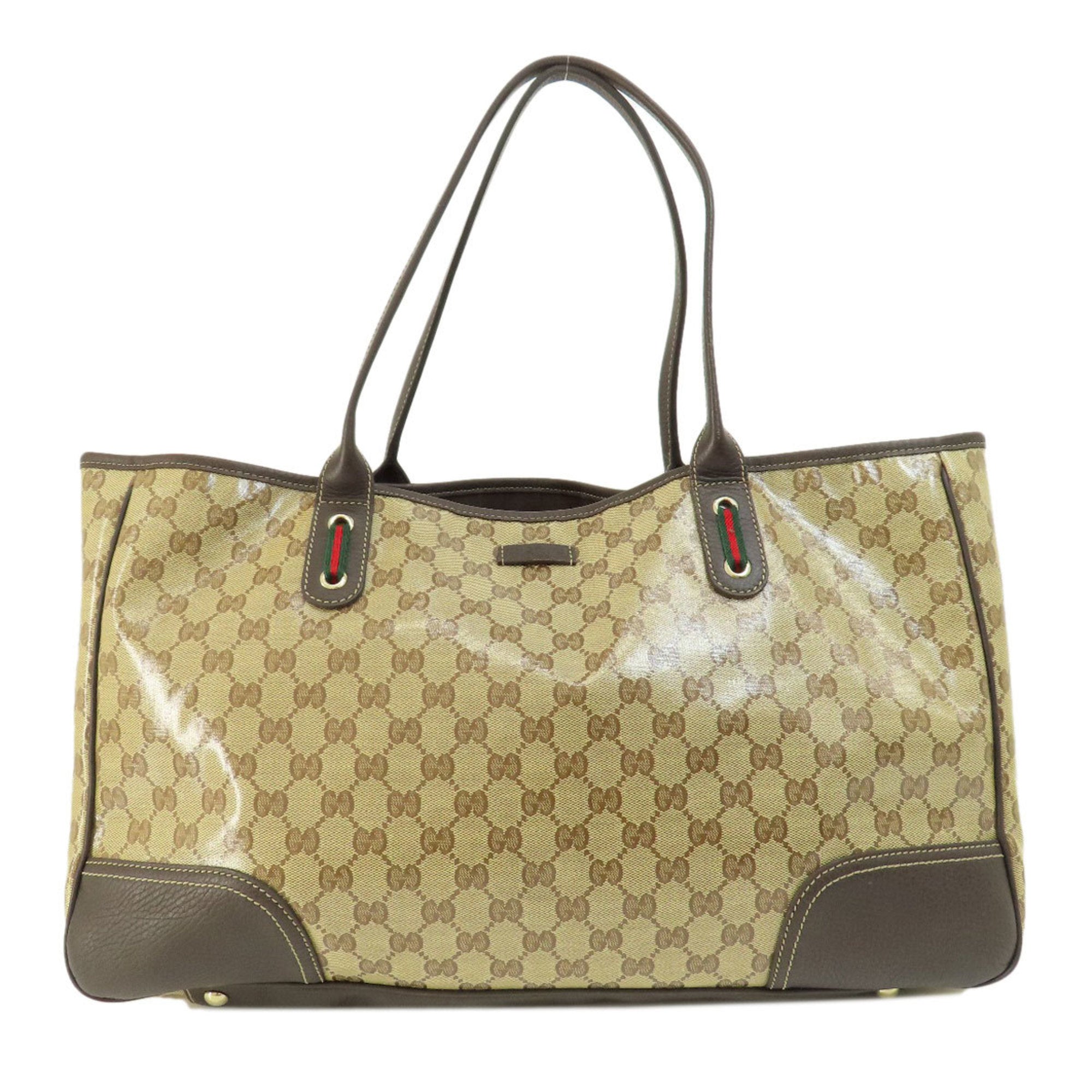 GUCCI 293589 GG Outlet Tote Bag Leather GG Crystal Women s