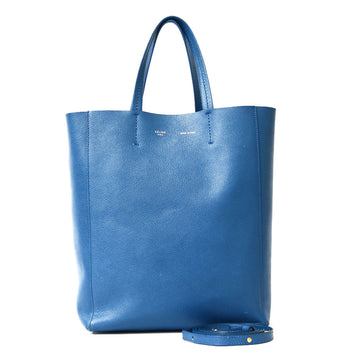Celine Shoulder Bag Cover Vertical Small Tote 2way Blue Ladies