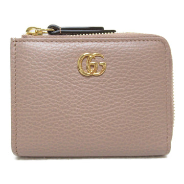 GUCCI GG Marmont coin purse Beige Pink Beige Calfskin [cowhide] 644406