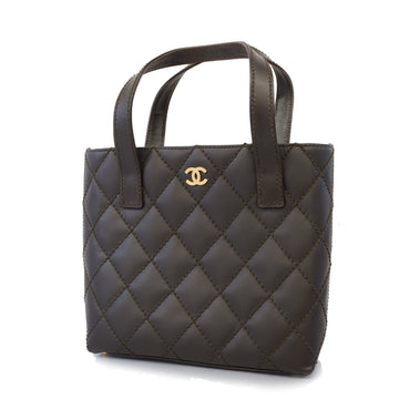 Chanel Wild Stitch Tote Bag Women's Leather Tote Bag Brown