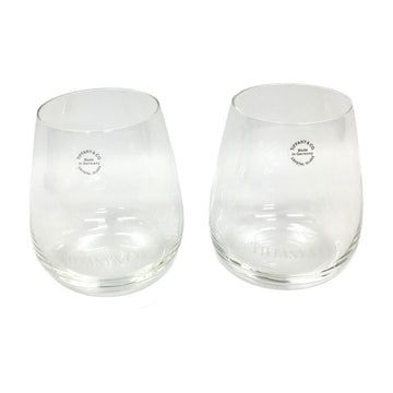 TIFFANY & Co. T&Co. Glass Pair Set Tumbler Souvenir Housewarming Gift Birthday Retirement