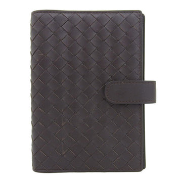 BOTTEGA VENETA Intrecciato Leather Agenda Notebook Cover Brown Women's