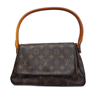 LOUIS VUITTON Shoulder Bag Monogram Mini Looping M51147 Brown Ladies