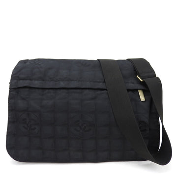 CHANEL Shoulder Bag New Line No. 10 Black Jacquard Nylon Coco Mark Ladies shoulder bag coco logo black