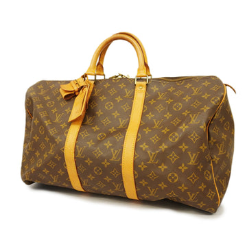 LOUIS VUITTONAuth  Monogram Keepol 50 M41426 Men,Women,Unisex Boston Bag