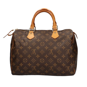 Louis Vuitton Speedy 30 Monogram Handbag Brown Ladies