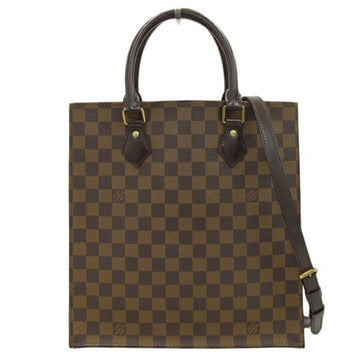 LOUIS VUITTON Damier Sac Pla PM Tote Bag N41226 Brown Women's