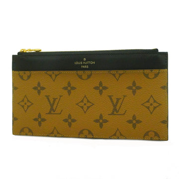 LOUIS VUITTONAuth  Monogram Reverse Slim Purse M80390