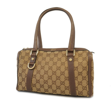 Gucci GG Canvas Handbag 130942 Women's Boston Bag,Handbag Beige,Brown