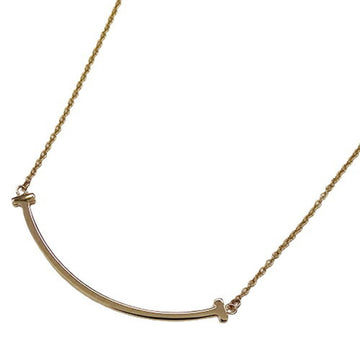 TIFFANY&Co. Necklace Ladies 750PG T Smile Small Pink Gold 60011678 Polished
