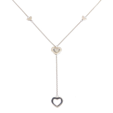 TIFFANY Heart Link Lariat Necklace Women's SV925 8.6g Silver