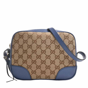 GUCCI GG canvas shoulder bag 449413 beige blue