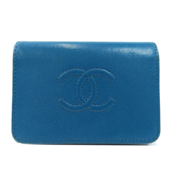 CHANEL coco mark folio wallet leather ladies