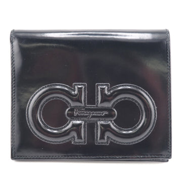 SALVATORE FERRAGAMO Gancini Bifold Wallet Black Ladies