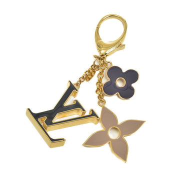 LOUIS VUITTON Fleur de Monogram Bag Charm Key Ring Gold M67119