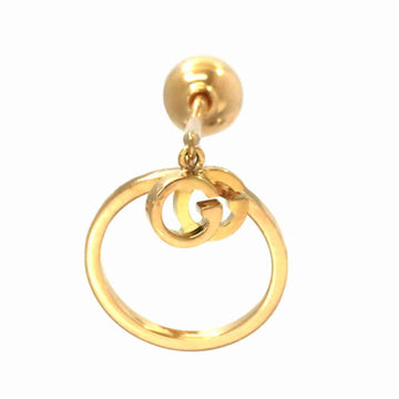 GUCCI GG Running Circle Barbell Earrings K18 YG Yellow Gold 750 One Ear Only Earring Pierced