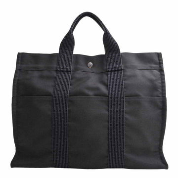 HERMES Canvas Yale Line MM Tote Bag - Gray