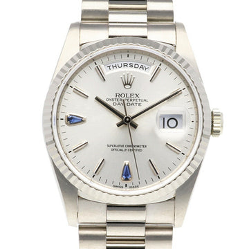 ROLEX Day Date Watch 18K K18 White Gold 18239 Automatic Men's